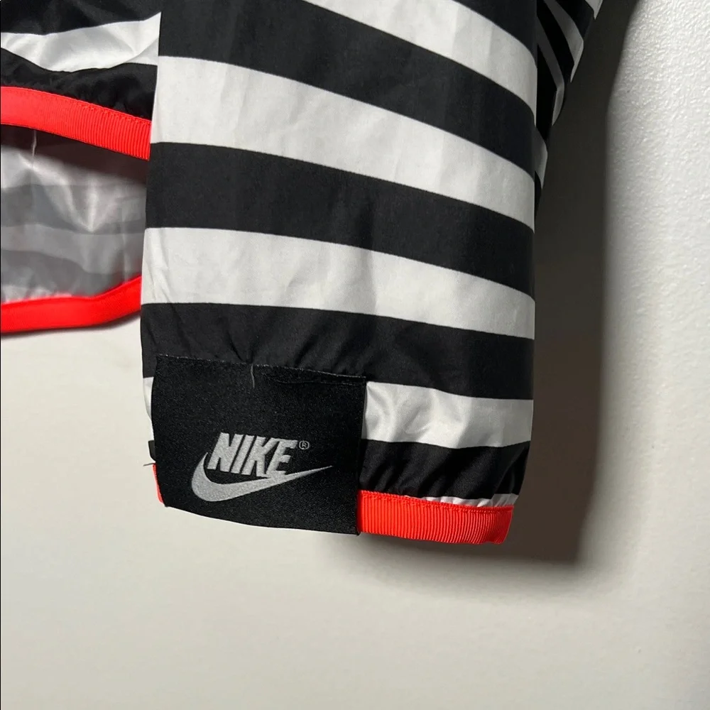Nike Black & White Swirl Zip Hoodie with Blue & hot pink Accents - Picture 4 of 7